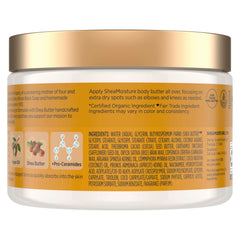 SheaMoisture Deeply Moisturizing Body Butter with Raw Shea Butter, Argan Oil and Pro-Ceramides, Rich Hydration & Healing of Dry Skin, 48H Moisturizing 11.5 oz, (Pack of 2)