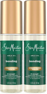 SheaMoisture Bonding Oil Amla Oil To Protect,Strengthen And Smooth Hair With Amla-Oil And Fair-Trade Shea Butter With 5X Strength-And 24-Hour Frizz & Humidity Control 3.3 Fl Oz,(Pack of 2)