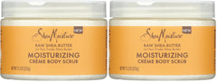 SheaMoisture Raw Fair Trade Shea Butter Moisturizing Exfoliating Crème Body Scrub for Dull Skin 11.3 oz (Pack of 2)