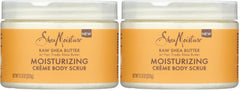 SheaMoisture Raw Fair Trade Shea Butter Moisturizing Exfoliating Crème Body Scrub for Dull Skin 11.3 oz (Pack of 2)