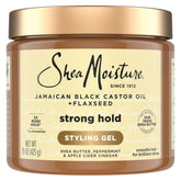 SheaMoisture Strong Hold Styling Gel+Flaxseed Jamaican Black Castor Oil Gives Controlled Style,AllDay Hold,Infused With Castor Seed Oil,SheaButter & Indulgent Scent ParabenFree AntiFrizz Hair Gel 15oz | Jamaican