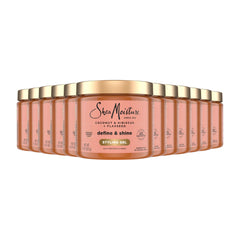SheaMoisture Define&Shine Styling Gel+Flaxseed 12ct Coconut&Hibiscus Hydrates,Holds Your Style All Day Infused With Glycerin,CoconutOil an Invigorating Sweet Scent ParabenFree Frizz Control Gel 15OZ