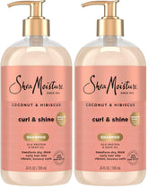 SheaMoisture Shampoo Coconut and Hibiscus,for Thick,Curly Hair,to Cleanse & Hydrate,24 oz,(Pack of 2)