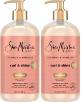 SheaMoisture Shampoo Coconut and Hibiscus,for Thick,Curly Hair,to Cleanse & Hydrate,24 oz,(Pack of 2)