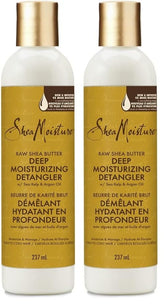 SheaMoisture Raw Shea Butter Deep Moisturizing Detangler for Dry, Damaged Hair, Hair Styling Product Formulated with Sea Kelp and Argan Oil 8 oz,(Pack of 2)