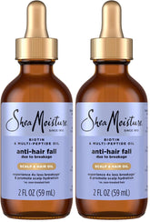 SheaMoisture Scalp & Hair Oil, Anti-Hair Fall for Healthy Looking and Moisturized Scalp, with Biotin & Multi-Peptide ScalpBoost Technology, 2 oz,(Pack of 2)