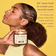 SheaMoisture Strong Hold Styling Gel+Flaxseed Jamaican Black Castor Oil Gives Controlled Style,AllDay Hold,Infused With Castor Seed Oil,SheaButter & Indulgent Scent ParabenFree AntiFrizz Hair Gel 15oz | Jamaican