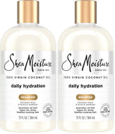 SheaMoisture Shampoo, 13 oz, All Hair Types | Daily Hydration | Virgin Coconut Oil | Sulfate-Free | Pack of 2