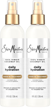 SheaMoisture 100 Percent Virgin Coconut Oil Leave-In Treatment, 8 Ounce, (Pack of 2)