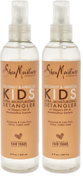 SheaMoisture Detangler Conditioner, 8 oz, Pack of 2 | Kids | Curly Hair | Coconut and Hibiscus | Extra Moisturizing