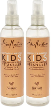 SheaMoisture Detangler Conditioner, 8 oz, Pack of 2 | Kids | Curly Hair | Coconut and Hibiscus | Extra Moisturizing