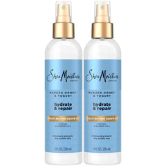 Shea Moisture Leave-In Conditioner, Multi-Action Spray 2-Pack, Manuka Honey & Yogurt Hydrate & Repair for Dry, Damaged Hair, 8 Oz Ea
