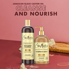 Shea Moisture Jamaican Black Castor Oil Clarifying Shampoo & Conditioner - Strengthen & Restore Sulfate-Free Shampoo & Conditioner Set with Shea Butter, ACV, and Peppermint Oil for Hair (2 Piece Set)