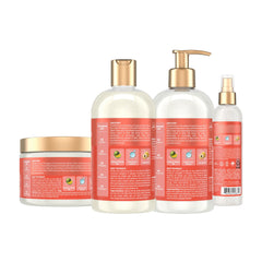 SheaMoisture Curl Stretch Shampoo, Conditioner, Volume Cream, and Refresher Spray with Kalahari Melon Oil and Hyaluronic Serum - Hydrates, Repairs Breakage, Detangles, Minimizes Shrinkage, 4 Pack