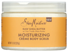 SheaMoisture Raw Fair Trade Shea Butter Moisturizing Exfoliating Crème Body Scrub for Dull Skin 11.3 oz
