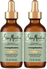 SheaMoisture Strengthening Scalp & Oil Rosemary & Vegan Collagen To Protect The Scalp And Strengthen Hair ScalpBoost Technology For A Cooling Sensation With ScalpBoost Technology 2 Fl Oz,(Pack of 2)