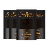 SheaMoisture Bar soap African Black Soap 4 count Soothe and Clarify Skin Soothing and Clarifying bar soap with 24h shea moisture nutrients for Healthy, Glowing Skin 8 oz