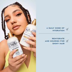 Shea Moisture Daily Hydration Shampoo Virgin Coconut Oil for All Hair Types Sulfate-Free 13 oz