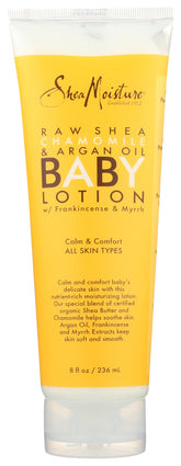 SheaMoisture Baby Lotion for Dry Skin and Clear Skin Raw Shea, Chamomile and Argan Oil with Shea Butter 8 oz