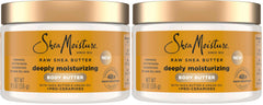 SheaMoisture Deeply Moisturizing Body Butter with Raw Shea Butter, Argan Oil and Pro-Ceramides, Rich Hydration & Healing of Dry Skin, 48H Moisturizing 11.5 oz, (Pack of 2)