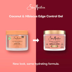 SheaMoisture Define&Shine Edge Gel + Flaxseed Coconut&Hibiscus Holds and Controls Edges All Day Infused With Glycerin,Coconut Oil and an Invigorating Sweet Scent Paraben-Free Hair 3.5 OZ,(Pack of 2)