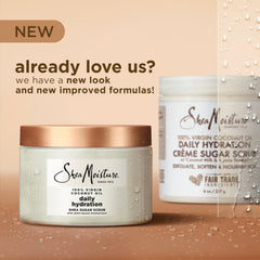 SheaMoisture Shea Sugar Body Scrub For Nourish And Replenish Skin Virgin Coconut Oil Daily Hydrating Body Scrub With 24h Shea Moisture Nutrients 12 oz