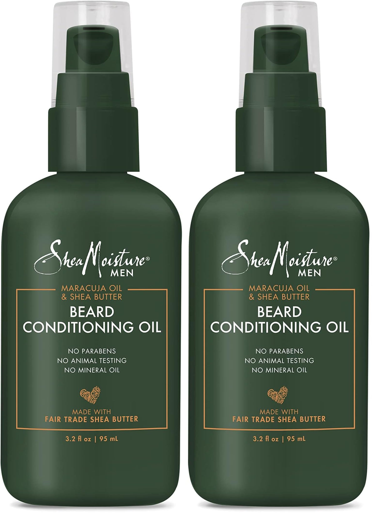 SheaMoisture Beard Conditioning Oil for a Full Beard Maracuja Oil and Shea Butter to Moisturize and Soften 3.2 oz,(Pack of 2)