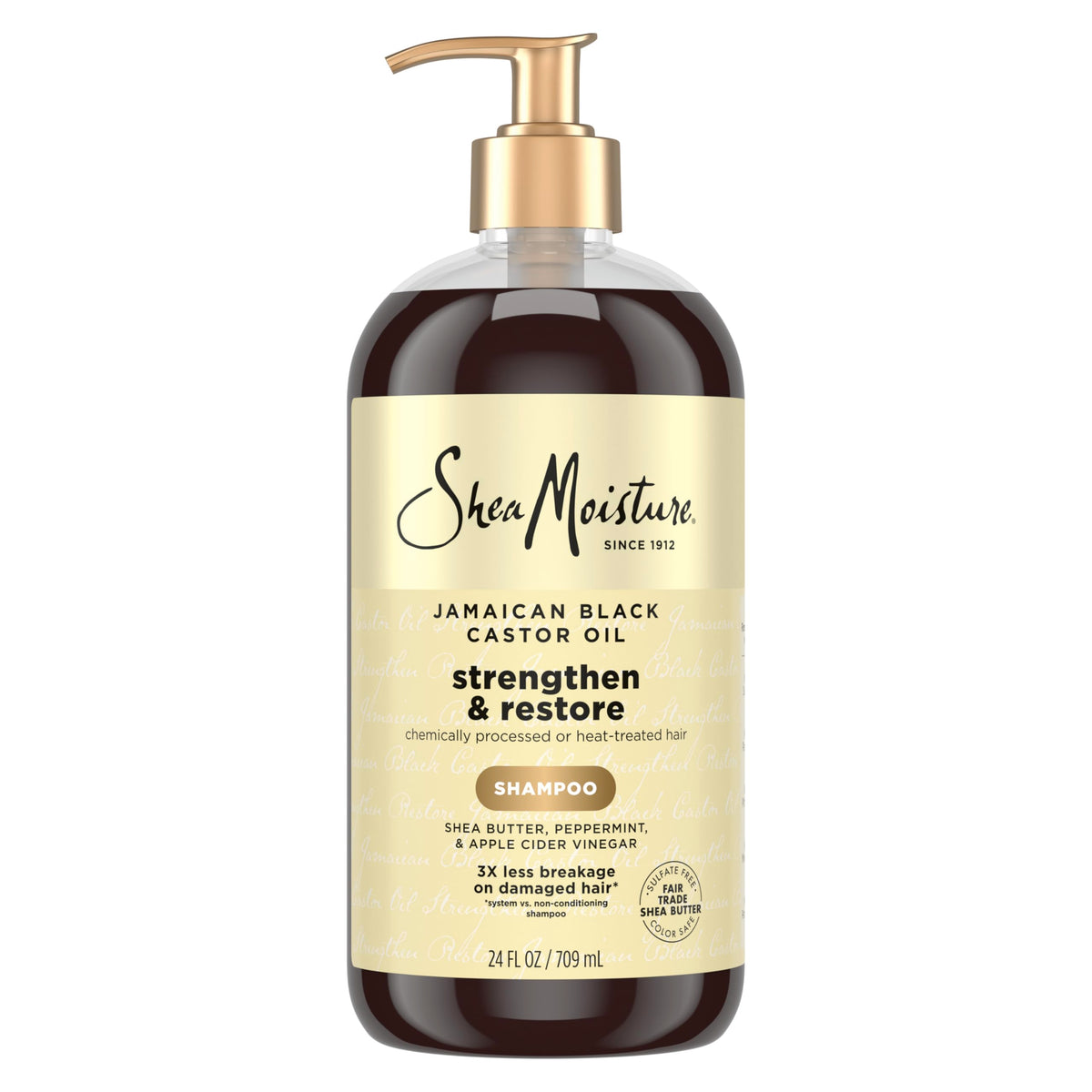 Shea Moisture Strengthen and Restore Shampoo Jamaican Black Castor Oil for Damaged Hair Sulfate-Free 24 Fl oz