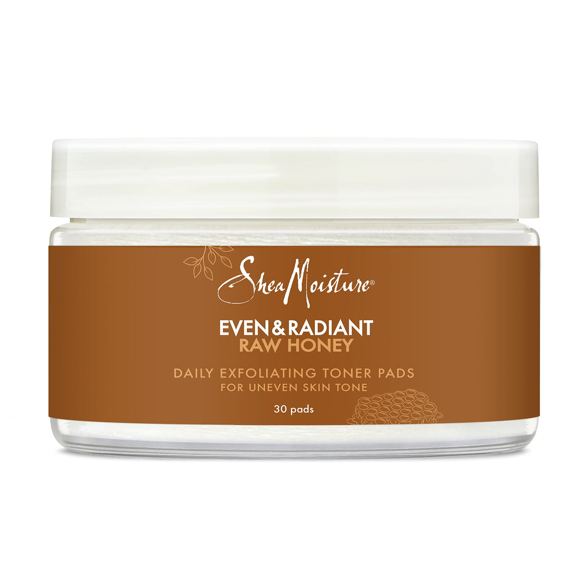 SheaMoisture Even and Radiant Face Pads For Uneven Skin Tone and Dark Spots Daily Exfoliating Toner Pads With Raw Honey 30 Count