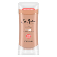 SheaMoisture Deodorant Stick 72h Odor Control Coconut & Hibiscus Fresh Aluminum Free 2.6 oz