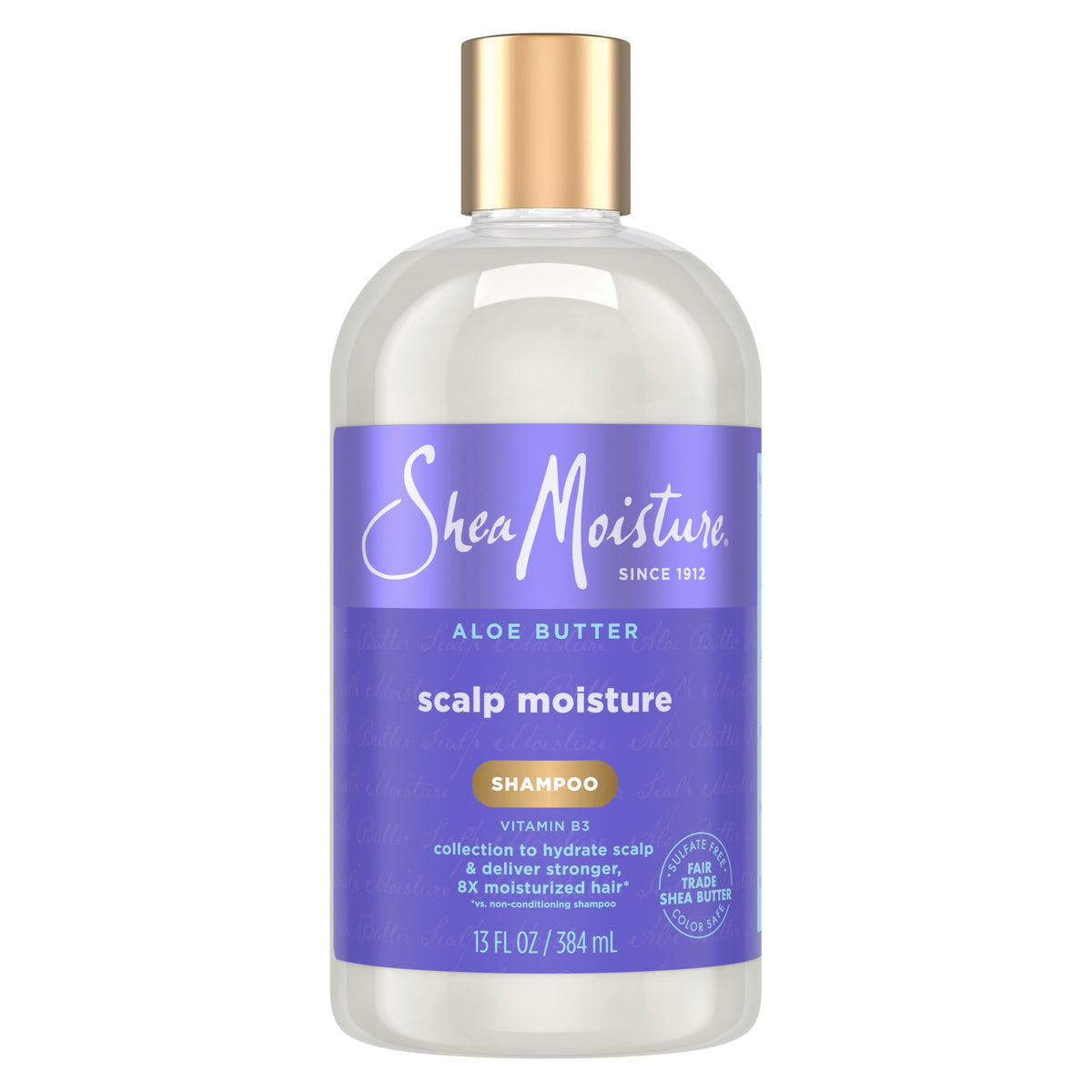 SheaMoisture Scalp Moisture Shampoo Aloe Butter & Vitamin B3 Hair Care with a Boost of Hydration To Hydrate Scalp + Moisturized Hair 13 oz