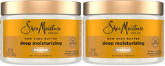 SheaMoisture Raw Shea Butter Deep Moisturizing Hair Masque for Curly Hair Raw Shea Butter Deep Conditioner to Moisturize and Renew-Hair 11.5 oz,(Pack of 2)