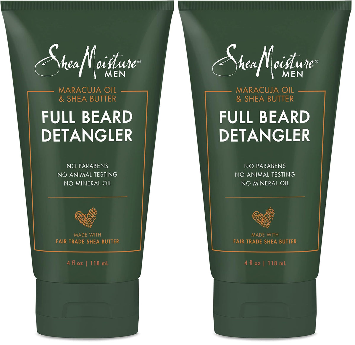 SheaMoisture Beard Conditioner,Full Beard Detangler for Full Beards,Maracuja Oil and Shea Butter,Paraben Free,4 oz,(Pack of 2)
