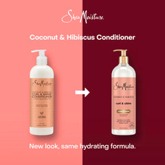 SheaMoisture Curl & Shine Conditioner Coconut & Hibiscus,for Thick,Curly Hair,to Moisturize-& Soften,24 oz,(Pack of 2)
