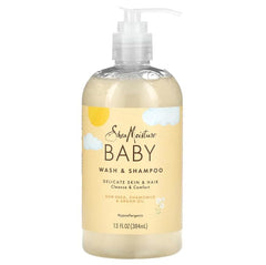 SheaMoisture Baby Wash & Shampoo for All Skin Types Raw Shea, Chamomile & Argan Oil Baby Wash and Shampoo with Frankincense & Myrrh to Help Cleanse 13 oz, Gold, Packaging may vary